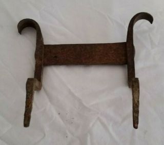 Antique Wrought Iron Boot Scraper Blacksmith Hand Forged,  Mortise,  Tenon