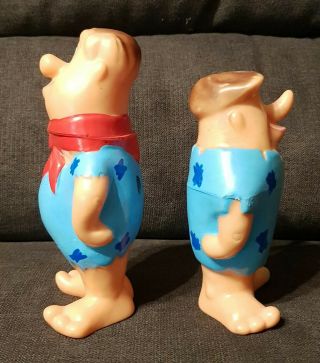 1970 Vintage Romanian Rubber Squeaky Toy ARADEANCA - FRED & BARNEY FLINTSTONES 2