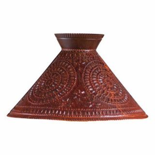 Roosevelt Large Rusty Punched Tin Lamp Shade