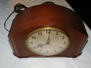 art deco Seth Thomas mantle clock antique 8 chime electric mantel old 12
