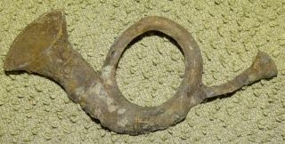 Civil War Infantry Horn Hat Insignia Dug Up At Fredericksburg In The 1960 