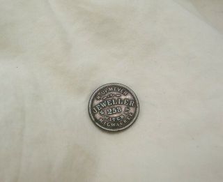 1860 ' s Civil War Token Stephen A.  Douglas H.  Upmeyer Jeweler Milwaukee Wisconsin 2