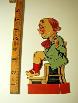 Rare Articulated Puppet Dentist Ad Card Display 1900 Pharmacy Zahn Tooth