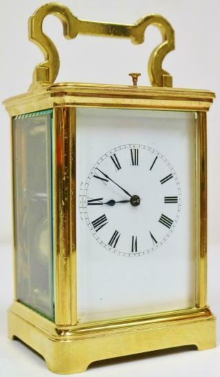 Antique French 8 Day Repeater Carriage Clock Platform Escapement Repeat Striking