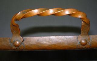1900 ' s Arts & Crafts Stickley Era Nouveau Design Hammered Copper Serving Tray 7