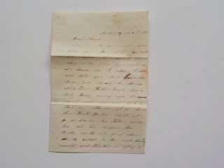 Civil War Letter 1864 Rebels Canada Vote Abraham Lincoln Austinburg Ohio Antique