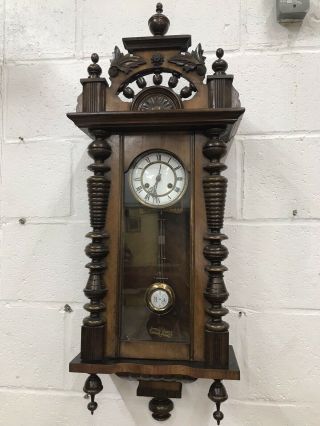 Lenz Kirsch Regulator Pendulum Vienna Wall Clock C 1890