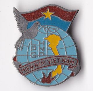Southern Vietnam Women’s Union Pin Lhpngp Vc Flag Dove Badge Pin