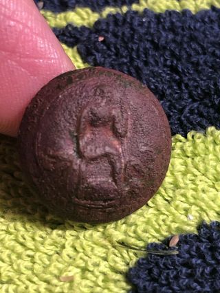 Dug Civil War Virginia State Seal Confederate Coat Button 2