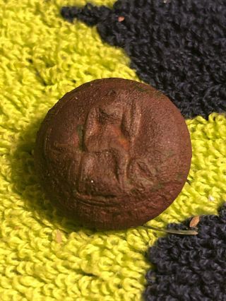 Dug Civil War Virginia State Seal Confederate Coat Button 3
