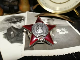Russian Ussr Cccp Ww2 Order Of The Red Star Glory Medal Numbered