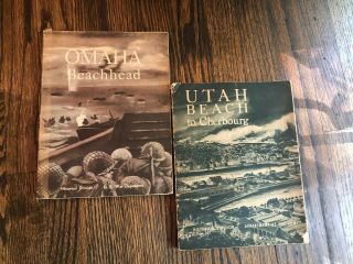 1945 Historical Div.  Us War Dept Wwii Omaha Beachhead & Utah Beach To Cherbourg