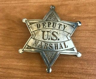 Vintage Collectible Badge Army Officer Uniform Police Deputy U.  S Marshal Star