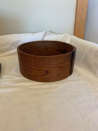 Antique Primitive Bent Wood Dry Grain Measure Vintage 19th Century 9” X 3.  75”