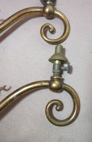 1800s antique Victorian ornate figural gilt bronze gas wall sconce brass 8