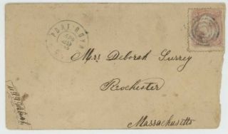 Mr Fancy Cancel 65 Civil War Cover Port Royal Sc 1863 Dcds Uss Wabash Blockade