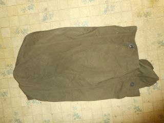 Vintage 1945 WWII Old U.  S.  Military Army Green Canvas Duffel Bag Marine Sea Bag 4