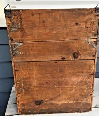 Primitive Antique Small Child ' s Cupboard w/Door and Shelf 5