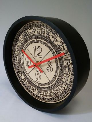 Howard Miller Zodiac Astrology Wall Clock Vtg Mid Century Modern 922