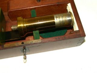 ANTIQUE MICROSCOPE E.  Hartnack Sucr.  de.  G.  Oberhaeuser Place Dauphine 21 a Paris 10