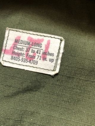 Vtg 1969 US Air Force Vietnam Era OG - 107 Shirt Slanted Short Sleeve Coat USAF 5