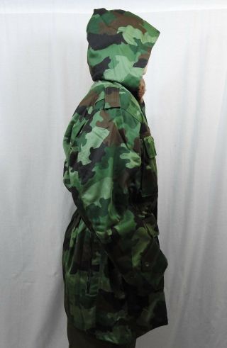 Serbian Woodland Camo Parka w Removable Insulated Liner & Collar Winter Jacket 6