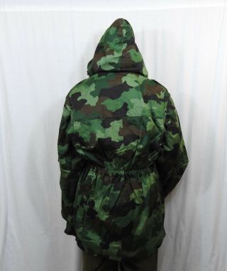 Serbian Woodland Camo Parka w Removable Insulated Liner & Collar Winter Jacket 7