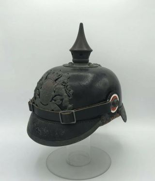 Ww1 Bavarian M1915 Pickelhaube Wwi Spike Helmet German Stahlhelm