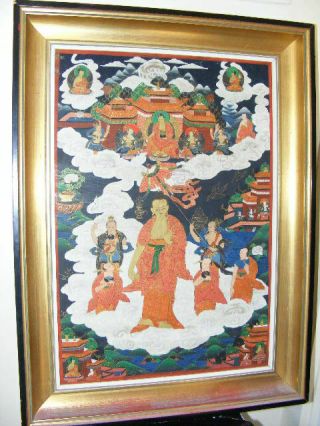 Rare Early 19th Century Tibetan Thangka Of Standing Shakyamuni Buddha