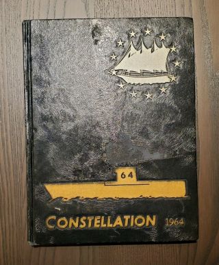 1964 Uss Constellation Cva - 64 Deployment Cruise Book Year Log