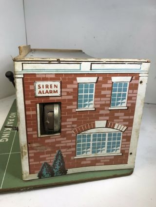 Keystone 1950 ' s Fire Station and Burning House vintage toys 2