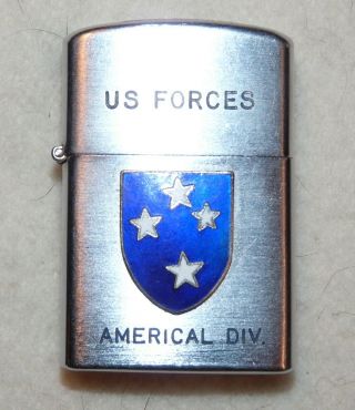 Vietnam War Us Army 23rd Infantry Americal Division Engraved Penguin Lighter
