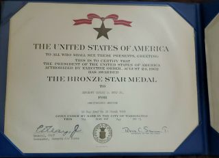 Usaf Bronze Star Medal Certificate And Citation Service 1968 To 1969