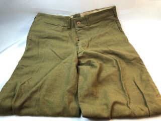 Wwii Ww2 Us U.  S.  Pants,  1941,  Army,  Trousers,  Wool,  Early,  Uniform,  Military,  32x33,  War