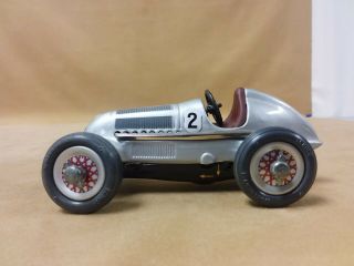 Schuco Studio 1050 Mercedes 2 Tin Wind - Up Race Car Toy Made In Us Zone Germany