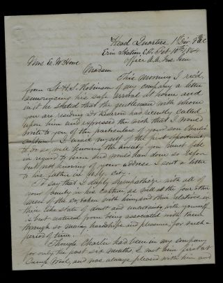 36th Massachusetts Infantry Civil War Letter - Detail Soldier Capture