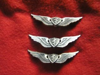 636.  Vn Era Group Of Identical Sterling Us Army Basic Flight Surgeon Wings