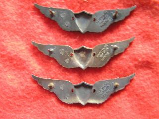 636.  VN Era group of identical Sterling US Army BASIC Flight Surgeon wings 2
