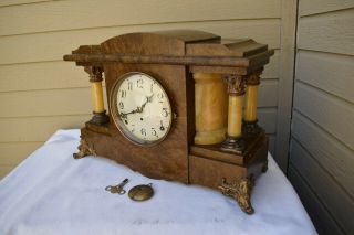 Antique Seth Thomas Adamantine Mantel Clock Runs