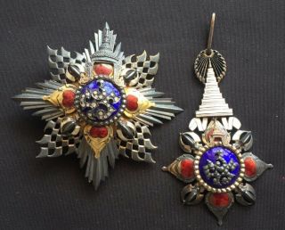 I1 Set/2 Noble Order Of The Crown Of Thailand Badge/star/medal