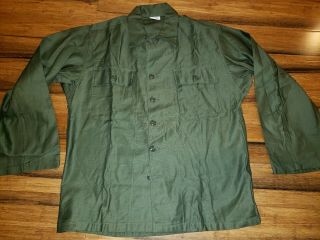 Vtg Nos Og 107 Military Coat Jacket Shirt Vietnam 60s 1962 Mens Medium Old Stock