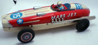 Mars Jet Single Seat Race Car Marusan Japan Friction Tin Toy Vintage