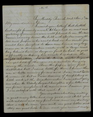 2nd U.  S.  Colored Troops (usct) Civil War Letter From Big Muddy Branch,  Maryland