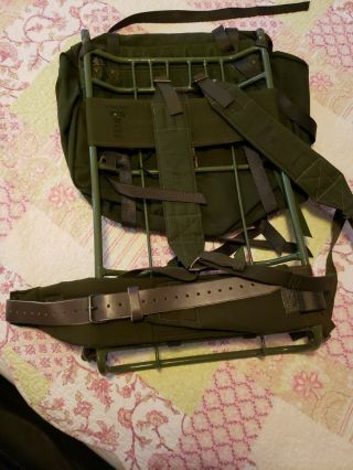 Swedish Military Army LK35,  SJ - 35 Rucksack Backpack with Frame,  lrg frame /belt 2