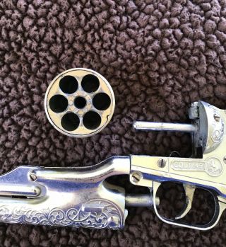 Vintage 1950’s Hubley Colt 45 Cap Gun Old Toy.  45 Capgun Pistol Western Cowboy 5