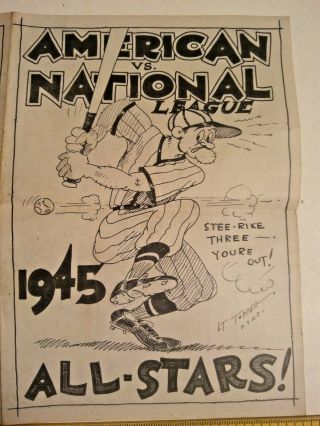 WW2 Naval District All Star Baseball 1945 Hawaii Score Card Game 2 3