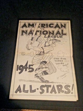 WW2 Naval District All Star Baseball 1945 Hawaii Score Card Game 2 9
