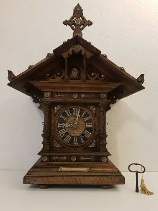 1888 Black Forest Cuckoo Mantle Clock 10