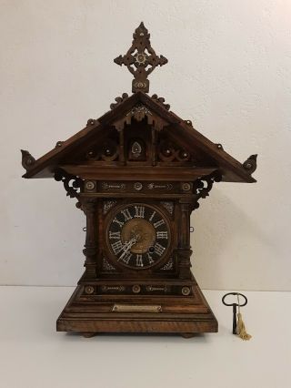 1888 Black Forest Cuckoo Mantle Clock