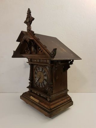 1888 Black Forest Cuckoo Mantle Clock 2